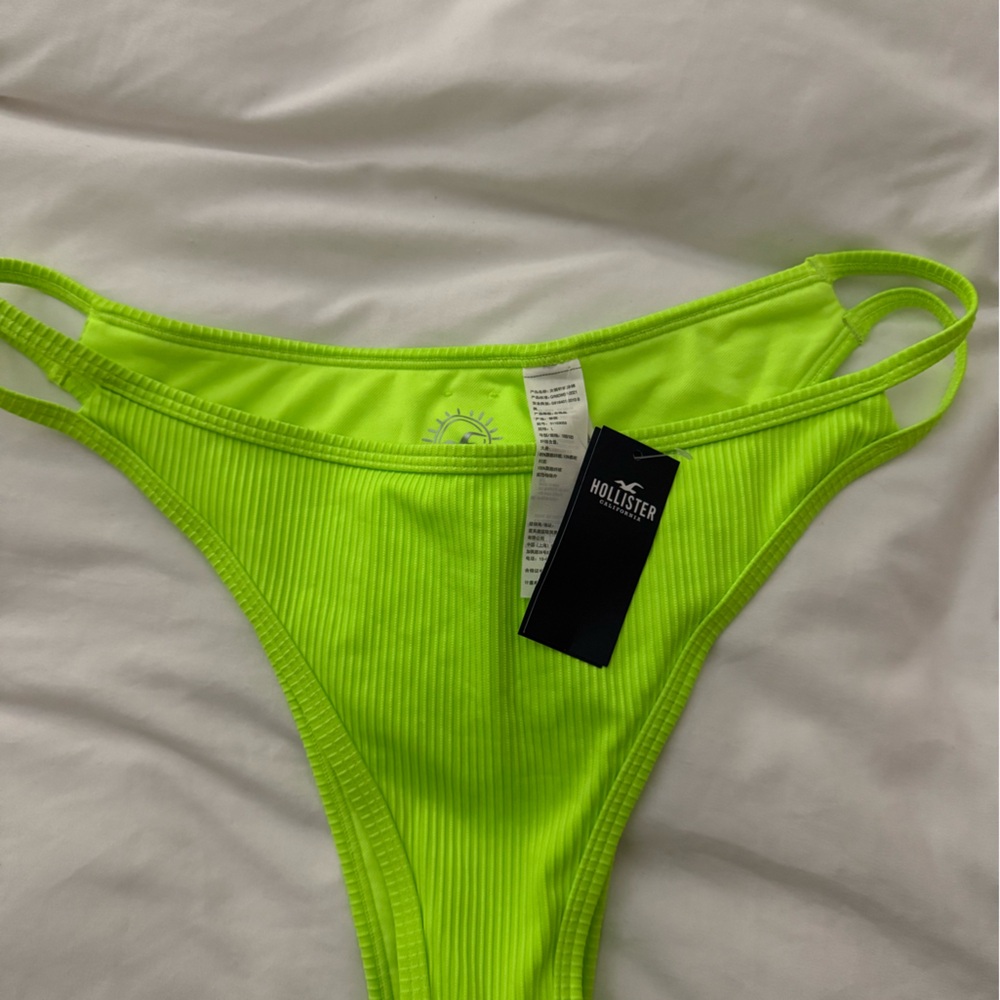 Hollister Women's Bright Lime Bikini Bottom